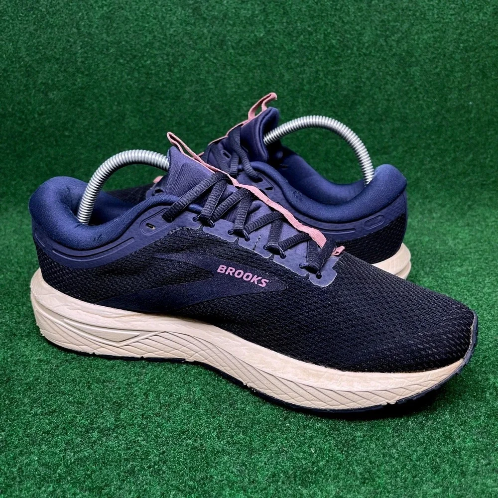 Brooks Revel 7 Running Shoes Navy Pink‎ Athletic Sneakers Women's US 10.5 B